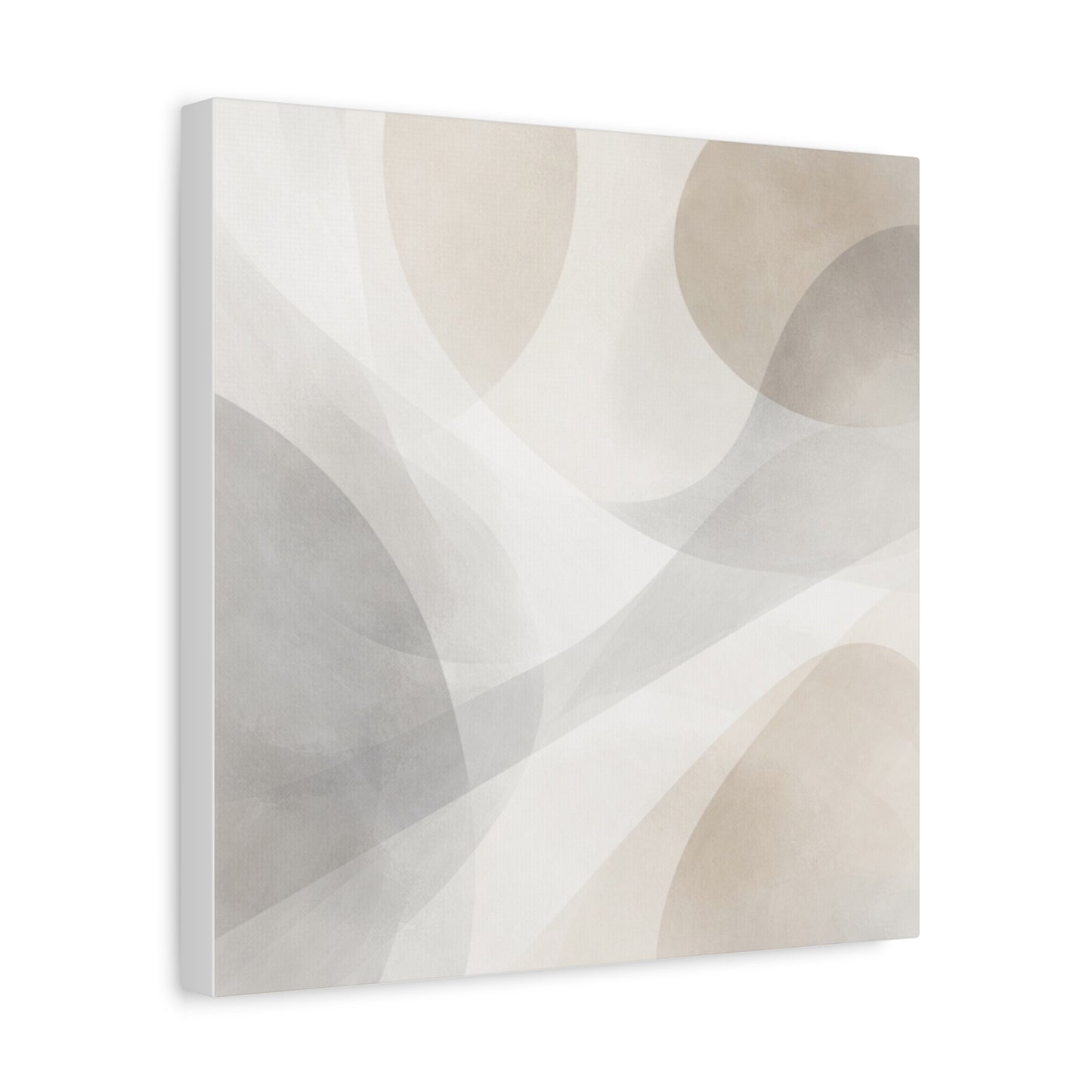 Neutral Abstract Organic Shapes Matte Canvas