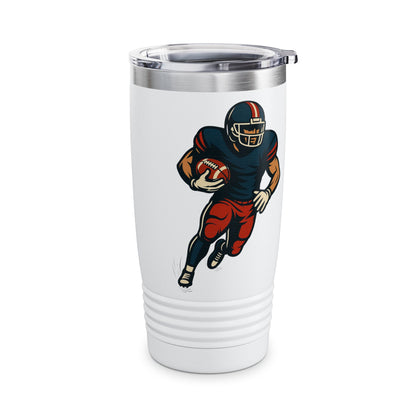 American Football Player Tumbler 20oz | Football Gift for Men | Sports Fan Travel Mug | Personalized Football Tumbler | NFL Fan Cup