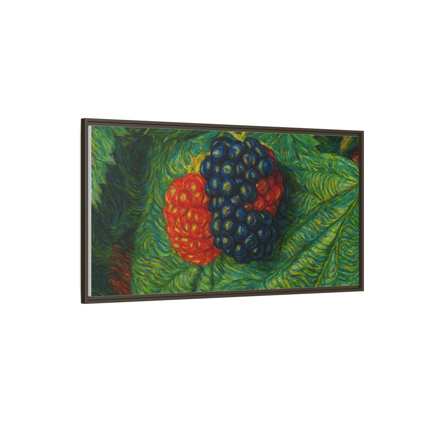 Van Gogh Style Blackberry Canvas Art, Framed Wall Decor, Botanical Print, Summer Home Decor, Gift for Garden Lovers - TRV