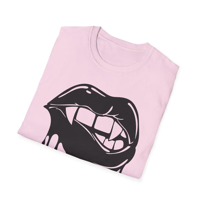 Edgy Graphic Unisex T-Shirt - Dripping Mouth Design, Cool Tee, Trendy Shirt, Hipster Top, Streetwear, Alternative Fashion, Holiday Gift