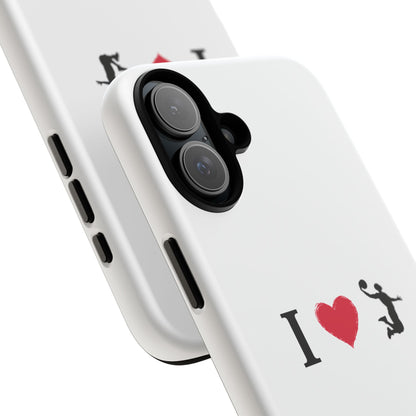 I Love Basketball Phone Case, Sporty Cell Cover, Basketball Gift for Players, Tough Cases, Love for Sports Accessories - TRV