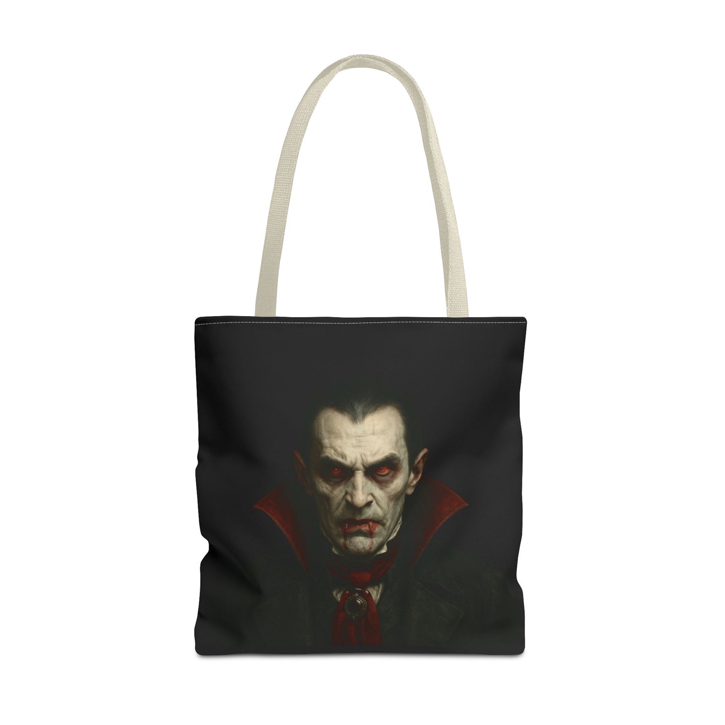 Vampire Haunted Tote Bag, Spooky Shopping Bag, Halloween Accessory, Gothic Style Handbag, Perfect for Halloween Parties, Unisex Tote - TRV