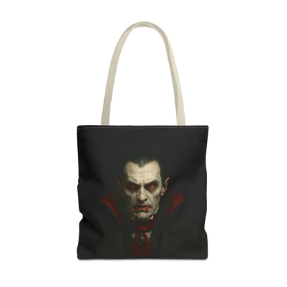 Vampire Haunted Tote Bag, Spooky Shopping Bag, Halloween Accessory, Gothic Style Handbag, Perfect for Halloween Parties, Unisex Tote - TRV