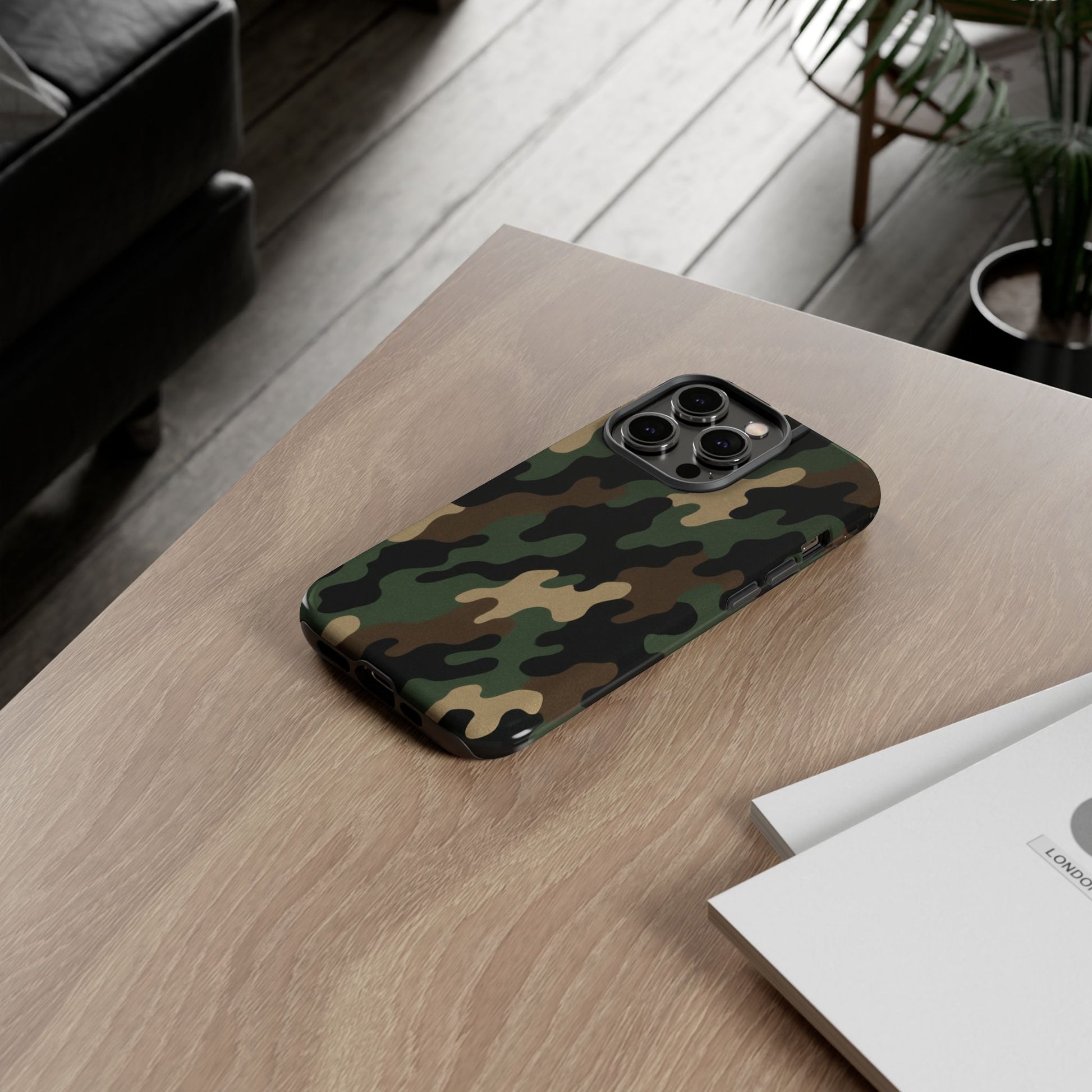 Camouflage Phone Case, Tough Cases, Military Style, Unique Phone Accessories, Gift for Him, Durable Phone Cover - TRV