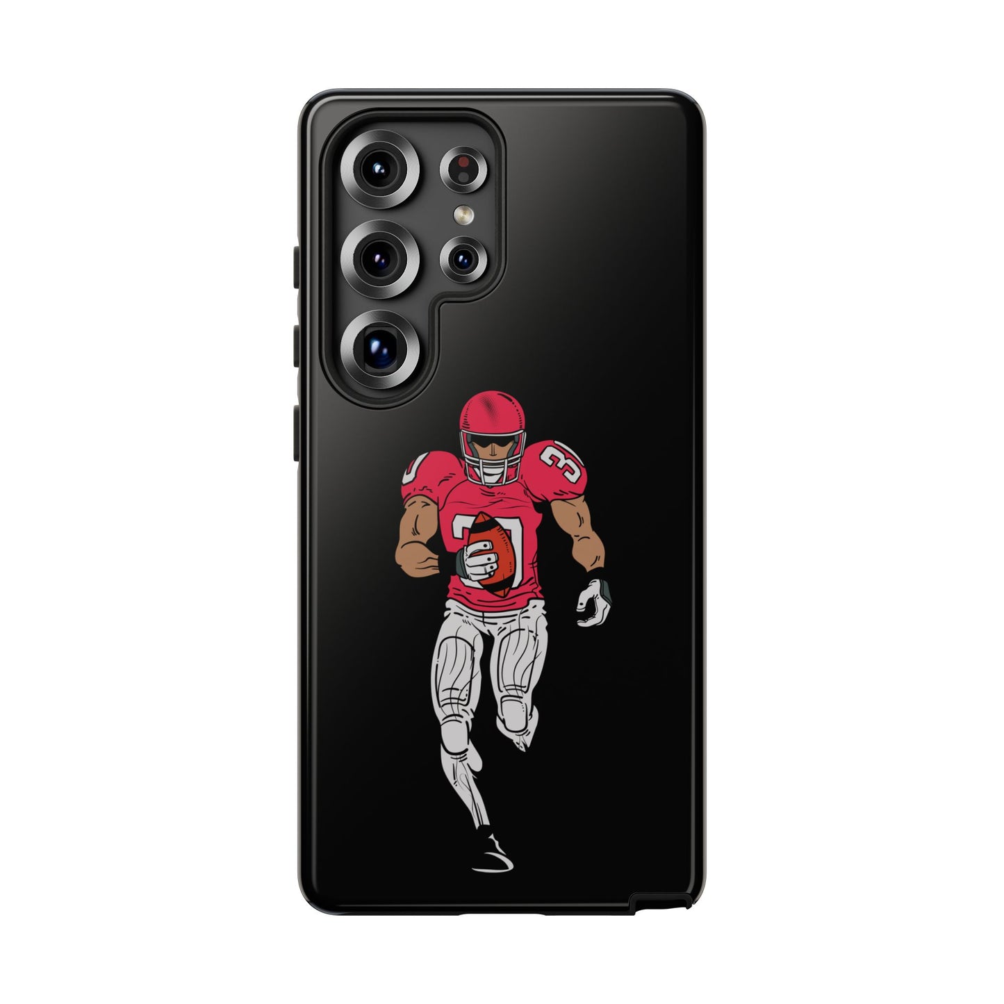 Football Player Tough Phone Case – Protective Black Sports iPhone Case