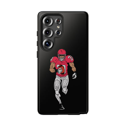 Football Player Tough Phone Case – Protective Black Sports iPhone Case