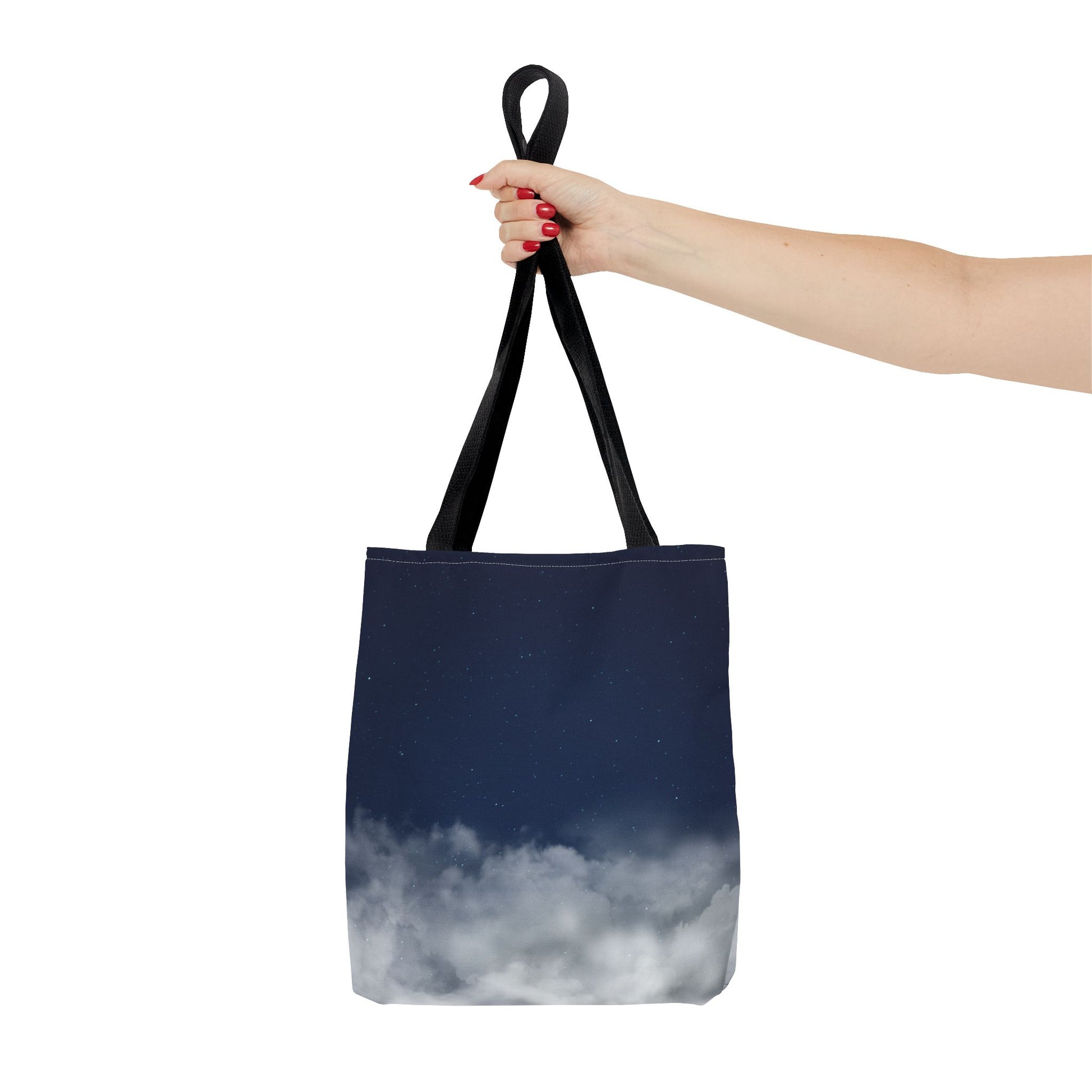 Night Sky Clouds Tote Bag | Starry Navy Ombre - TRV