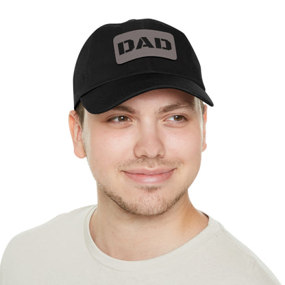 Stylish Dad Hat with Leather Patch | Perfect Gift for Fathers Day, Casual Wear, Dad's Birthday, Outdoor Activities