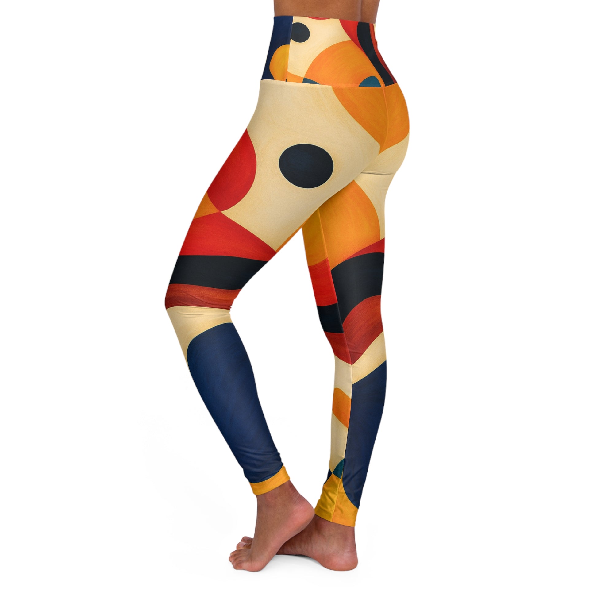 Colorful Yoga Leggings, Women's Workout Leggings, Stretchy Leggings, Active Wear Bottoms, Athletic Pants - TRV
