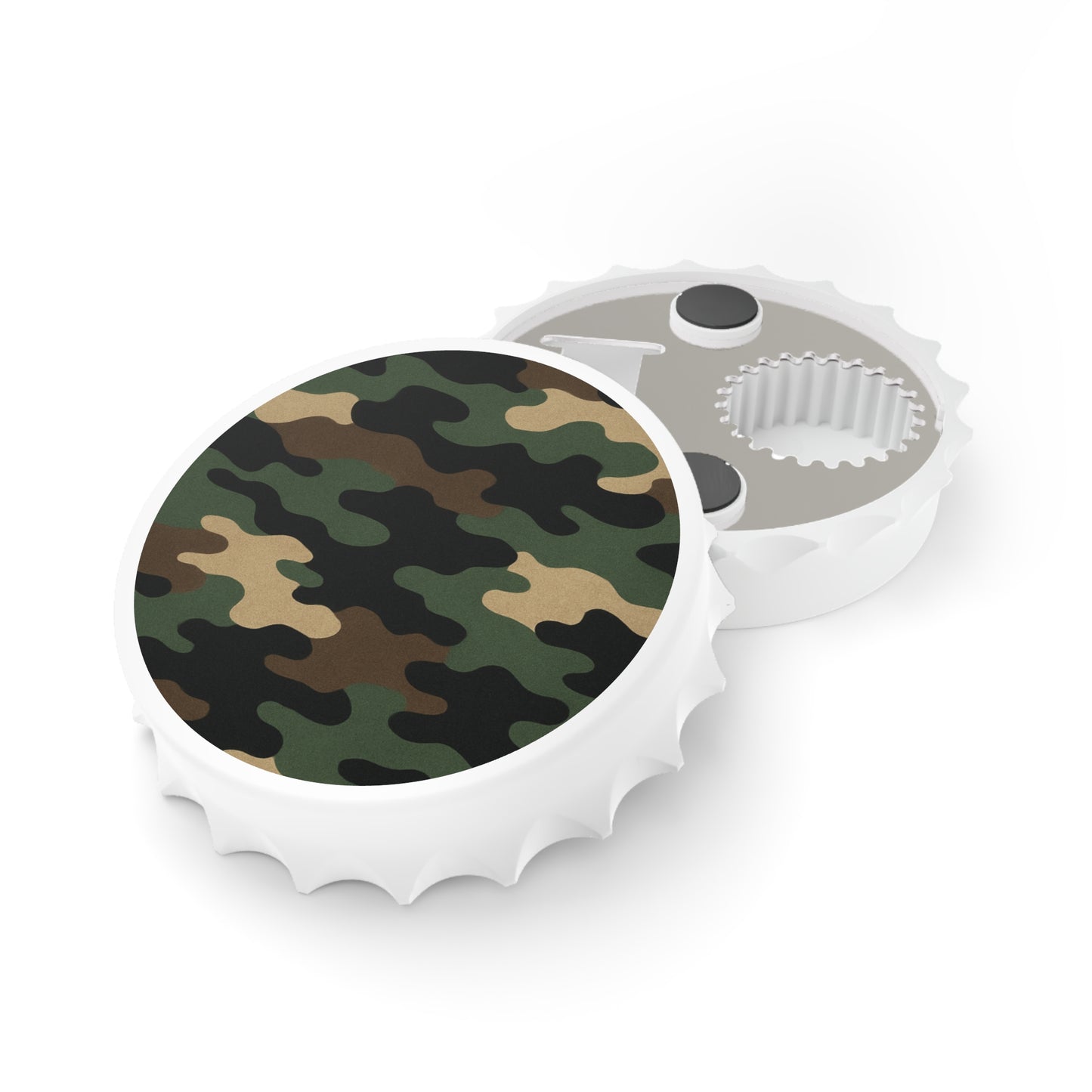 Camo Bottle Opener | Unique Gift for Him, Beer Accessories, Army Themed, Outdoor Party Favor, Home Bar Decor - TRV