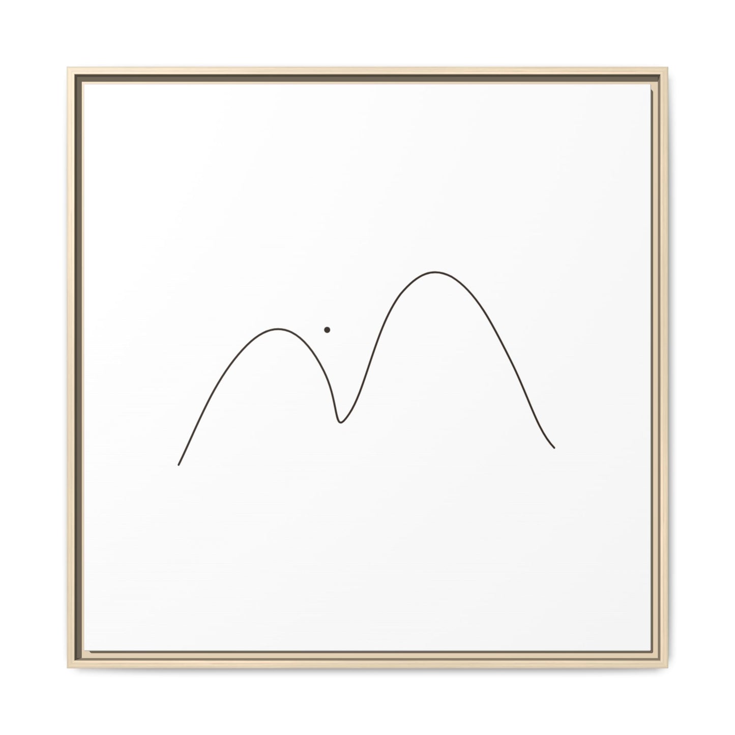 Minimal Line Mountains Matte Canvas Framed