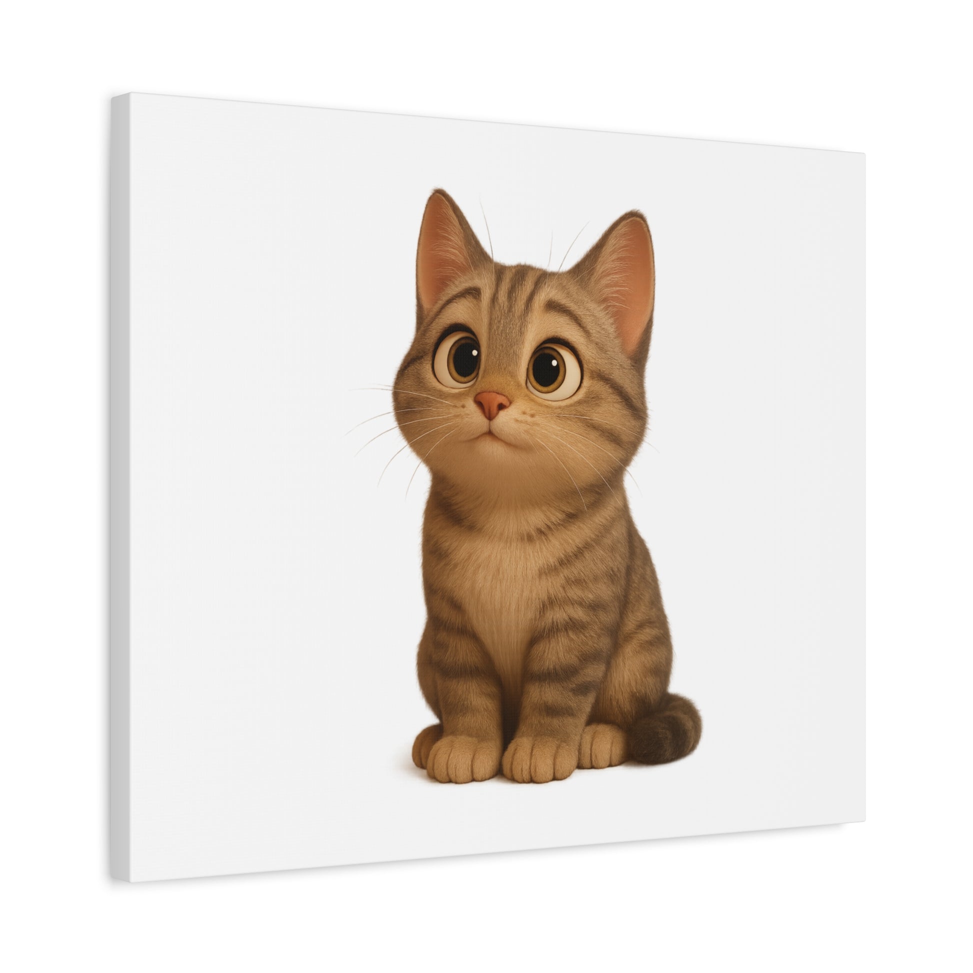 Adorable Cat Canvas Art, Cute Cat Wall Decor, Pet Lover Gift, Nursery Wall Art, Animal Print, Modern Home Decor - TRV