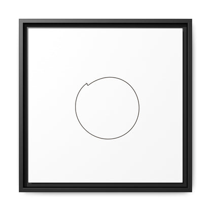 Minimal Circle Line Matte Canvas Framed | Modern Abstract Wall Art