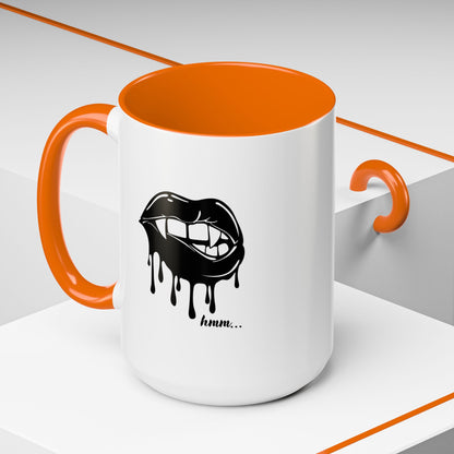 Vampire Lip Accent Coffee Mug - 11oz & 15oz - Unique Halloween Gift