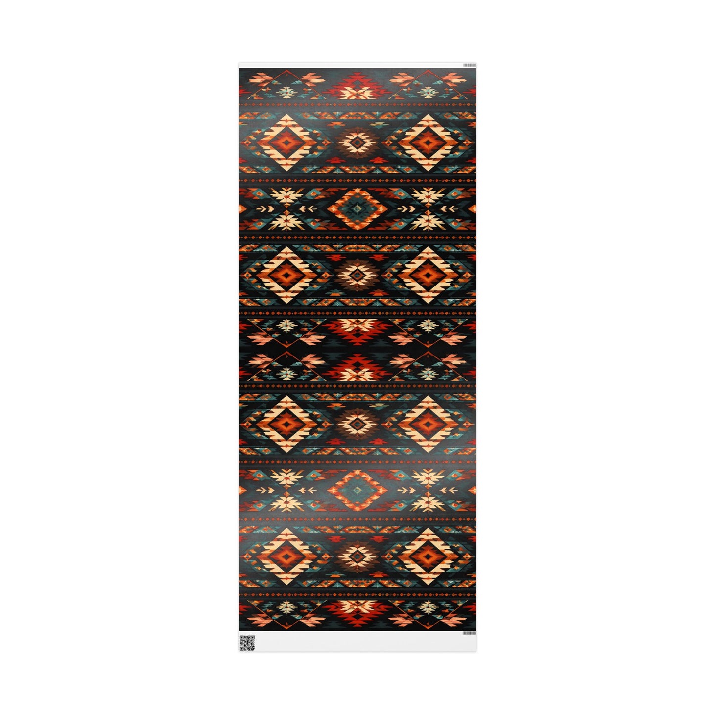 Southwestern Geo Pattern Wrapping Paper Roll — Rustic Aztec Gift Wrap
