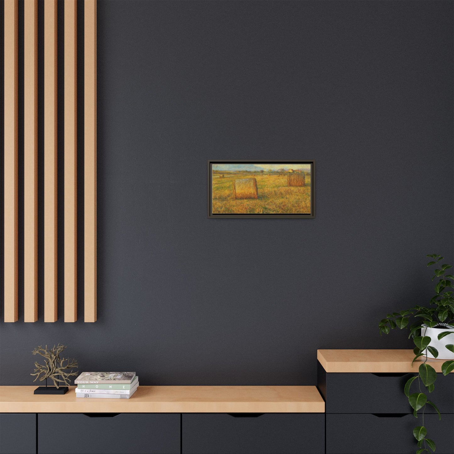 Framed Matte Canvas Wall Art - Rustic Farm Landscape, Country Decor, Home Gallery, Gift for Nature Lovers, Housewarming Decor - TRV