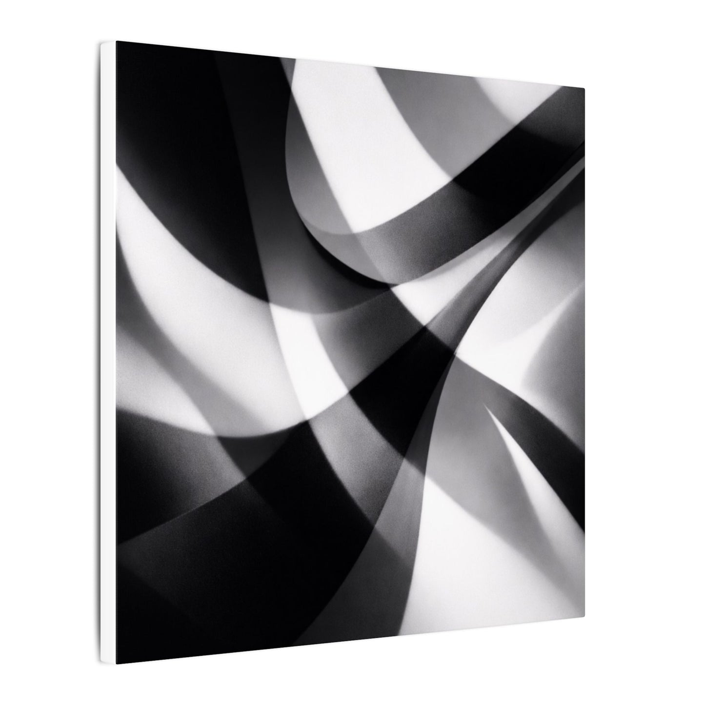 Abstract Black and White Swirl Matte Canvas