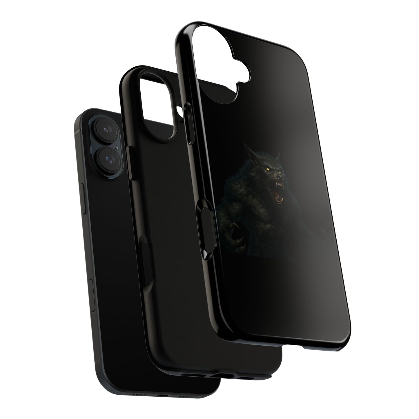 Werewolf Phone Case, Tough Cases, Black Panther Design, Gift for Animal Lovers, Phone Accessories, Fierce Phone Protection - TRV