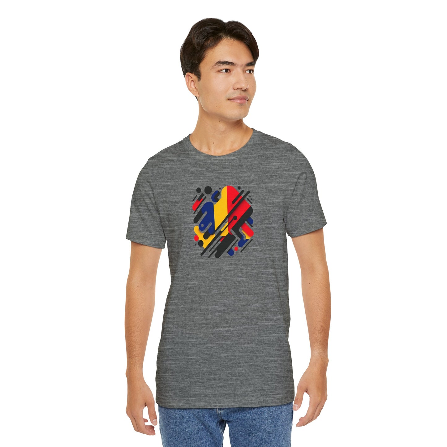 Artistic Heart Unisex Jersey Tee - Vibrant Graphic Tee, Casual Wear, Gift for Art Lovers, Birthday Surprise, Everyday Comfort - TRV