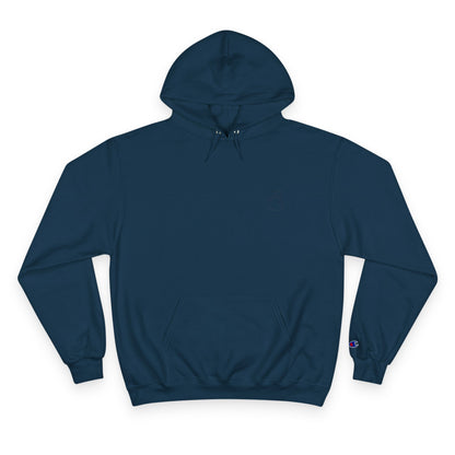 Champion Hoodie with Korean Finger Heart Graphic – Minimal White Pullover