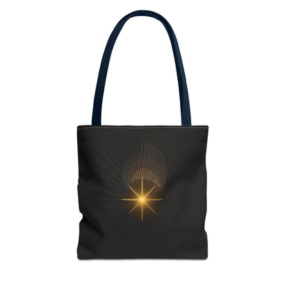 Radiant Starburst Tote Bag | Golden Light Celestial Design - TRV