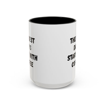 Inspirational Coffee Mug - The Best Days Start With Coffee - Gift for Coffee Lovers, Office Decor, Kitchenware, Birthday Gift, Motivational