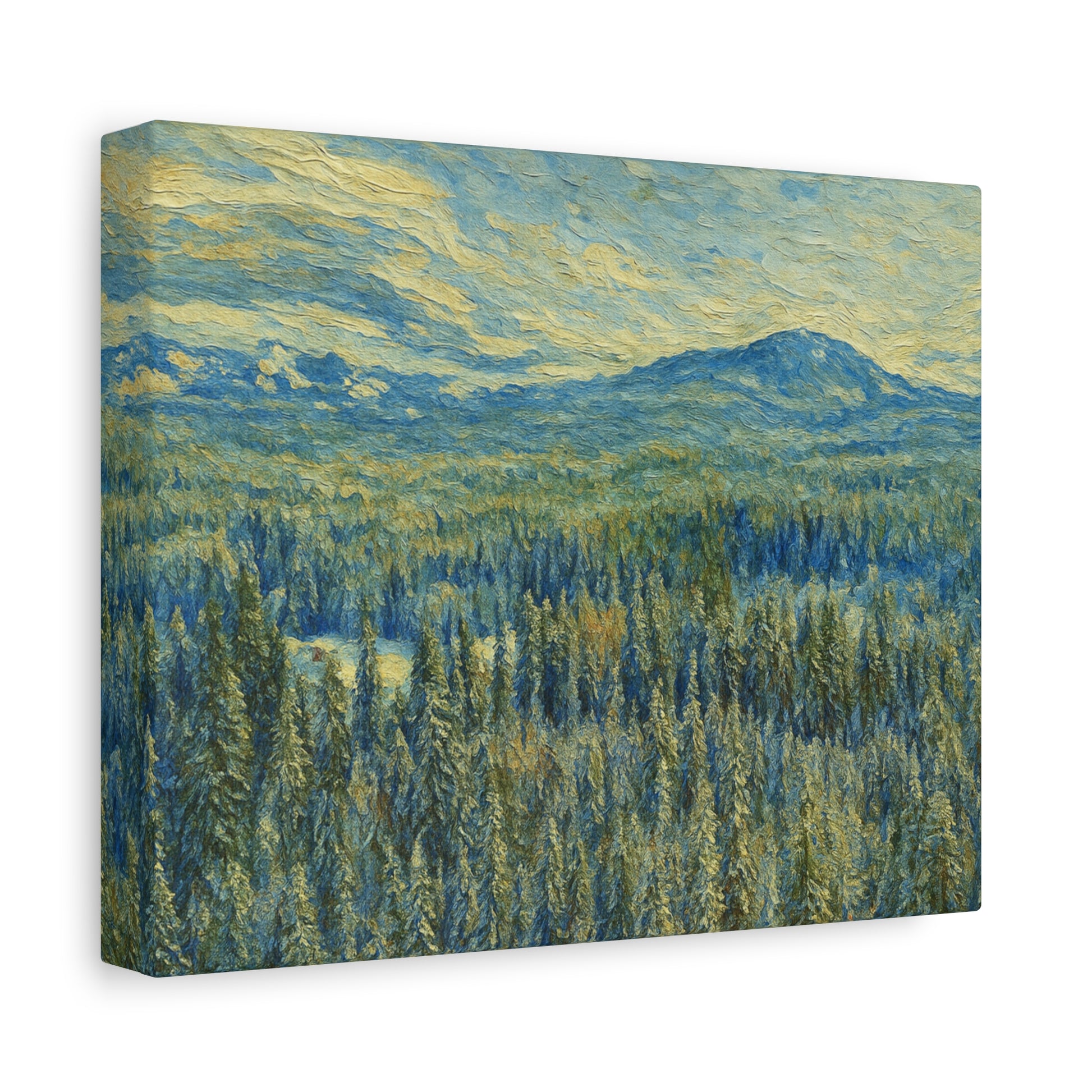 Scenic Landscape Canvas Print, Rustic Home Decor, Wall Art for Nature Lovers, Gift for Art Enthusiasts, Serene Forest Artwork - TRV