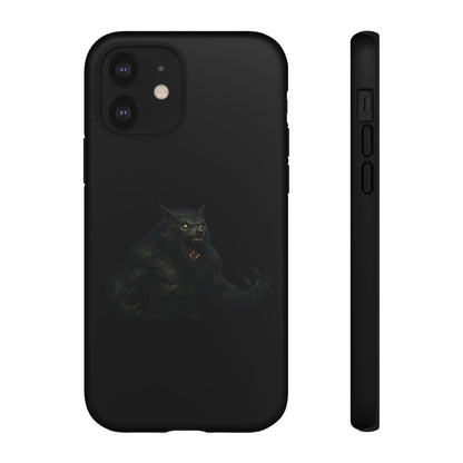 Werewolf Phone Case, Tough Cases, Black Panther Design, Gift for Animal Lovers, Phone Accessories, Fierce Phone Protection - TRV