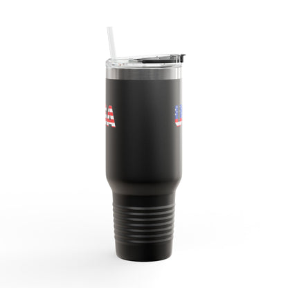 Insulated Travel Mug with USA Design - Perfect for Road Trips, Outdoor Adventures, and Gifts, 40oz Tumbler for Coffee, Tea, and More