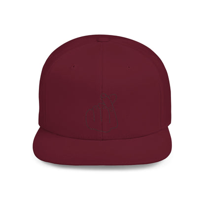 Minimalist Hand Gesture Flat Bill Snapback Hat - TRV