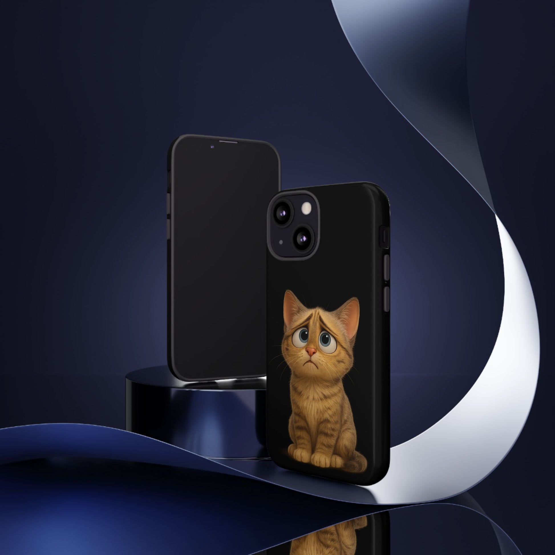 Cute Cat Phone Case, Adorable Kitty Cover, Pet Lover Gift, Unique Animal Design, Customizable Mobile Case - TRV