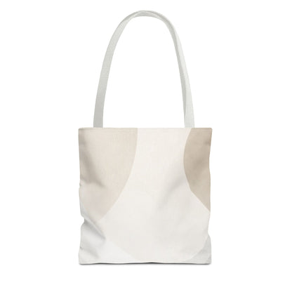 Neutral Abstract Geometric Tote Bag | Minimal Beige Shapes