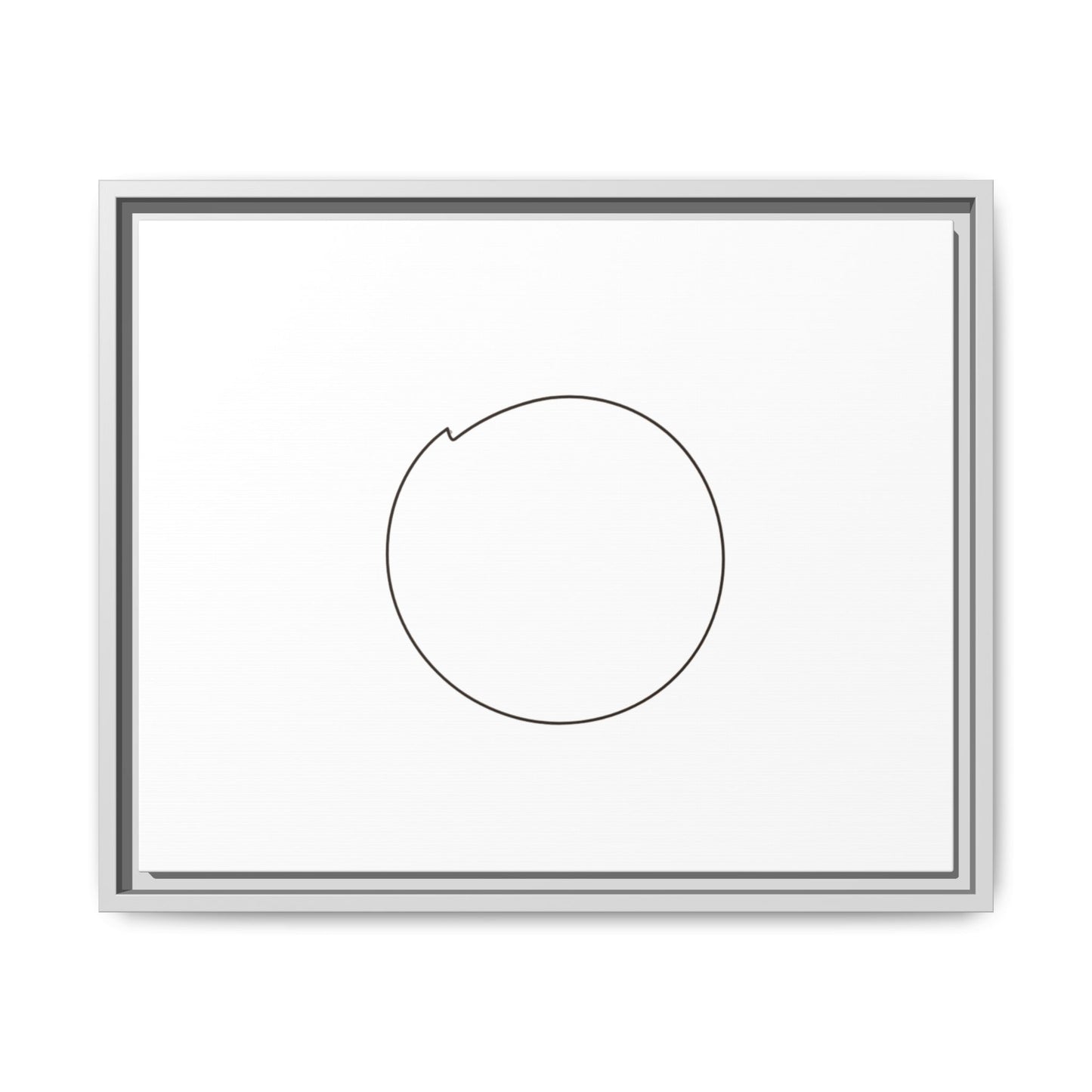 Minimal Circle Line Matte Canvas Framed | Modern Abstract Wall Art