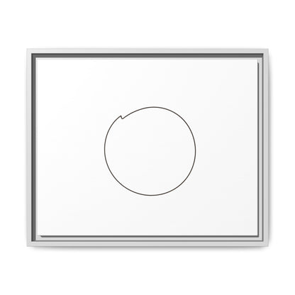 Minimal Circle Line Matte Canvas Framed | Modern Abstract Wall Art
