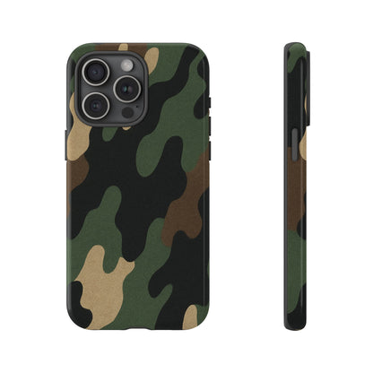 Camouflage Phone Case, Tough Phone Cover, Military Style Accessory, Protective Case for Men, Gifts for Soldiers - TRV