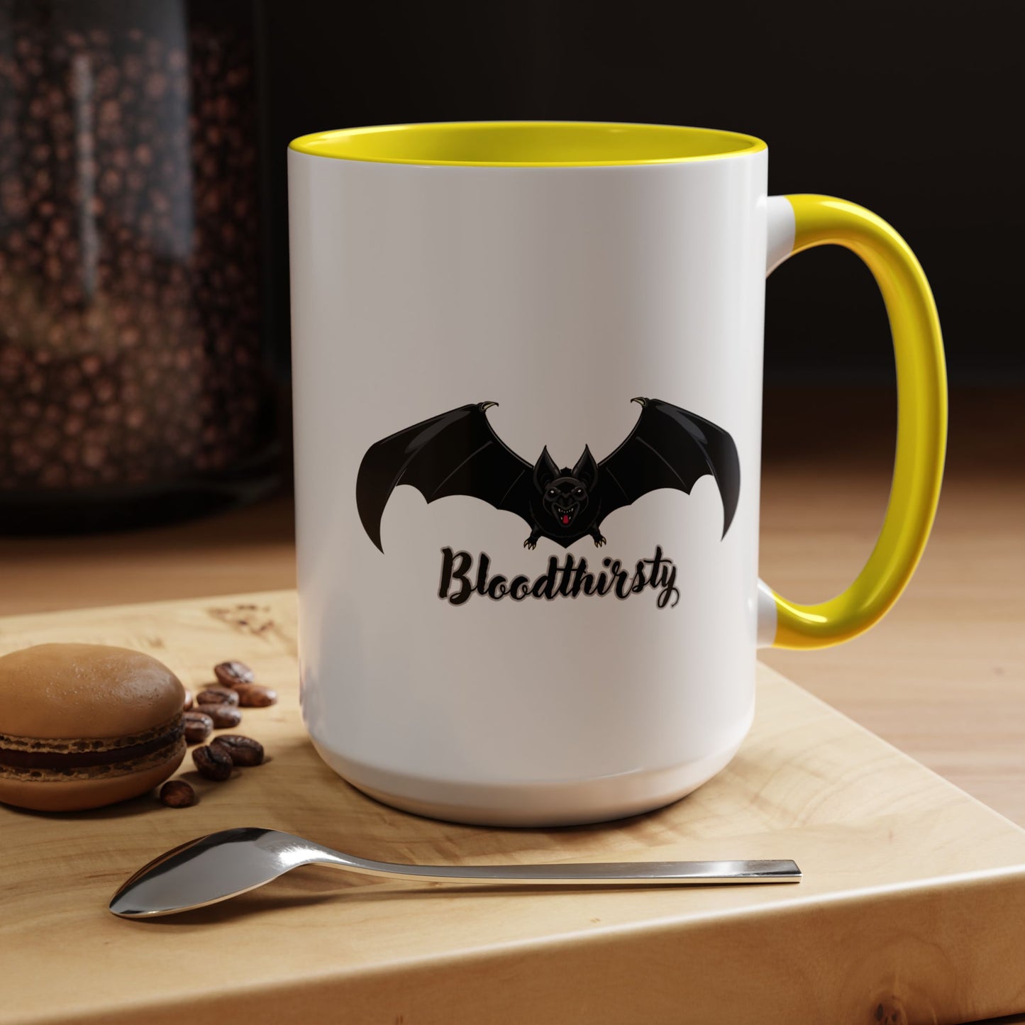 Bloodthirsty Bat Coffee Mug - Unique Halloween and Gothic Accents