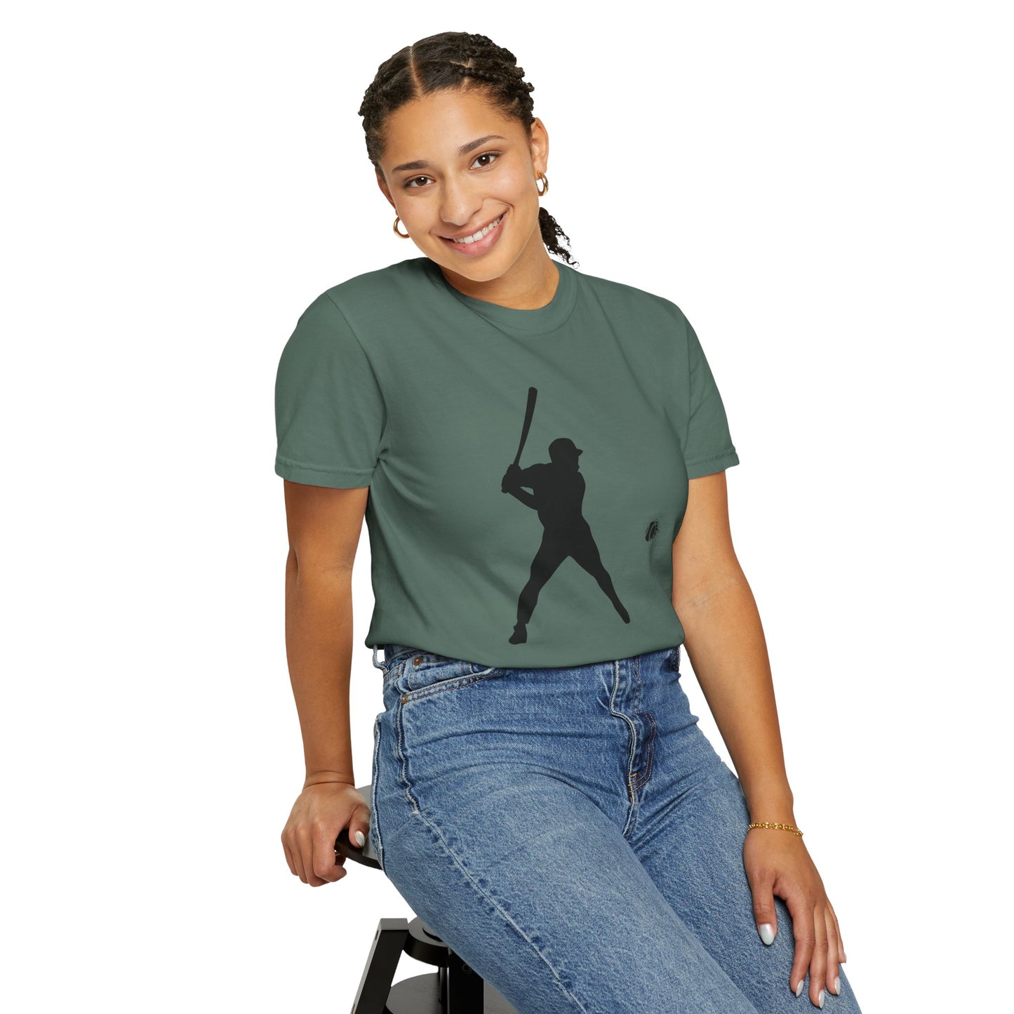 Unisex Baseball Silhouette Tee, Casual Wear, Sports Fan Apparel, Gift for Athletes, Summer Outing Outfit, Soft Cotton Shirt