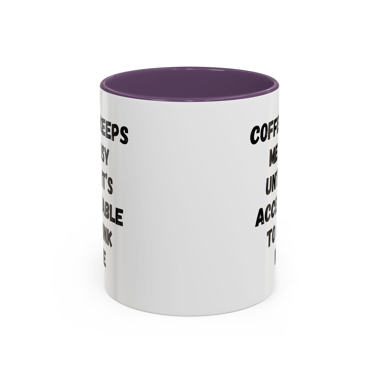 Funny Coffee Mug - "Coffee Keeps Me Busy Until It's Acceptable to Drink Wine" - Great for Mornings, Gifts, Office, Relaxation, Home