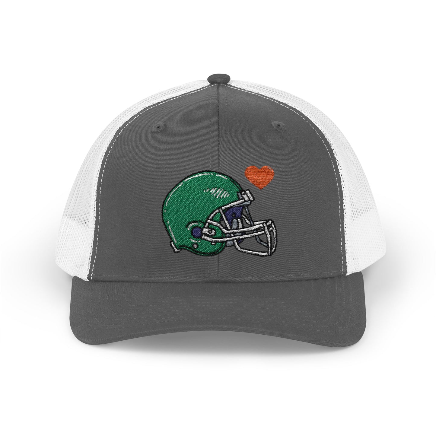 Snapback Trucker Cap with Football Heart Design - Perfect for Sports Fans, Gifts for Gamers, Casual Outings, Tailgating, and Team Spirit - TRV