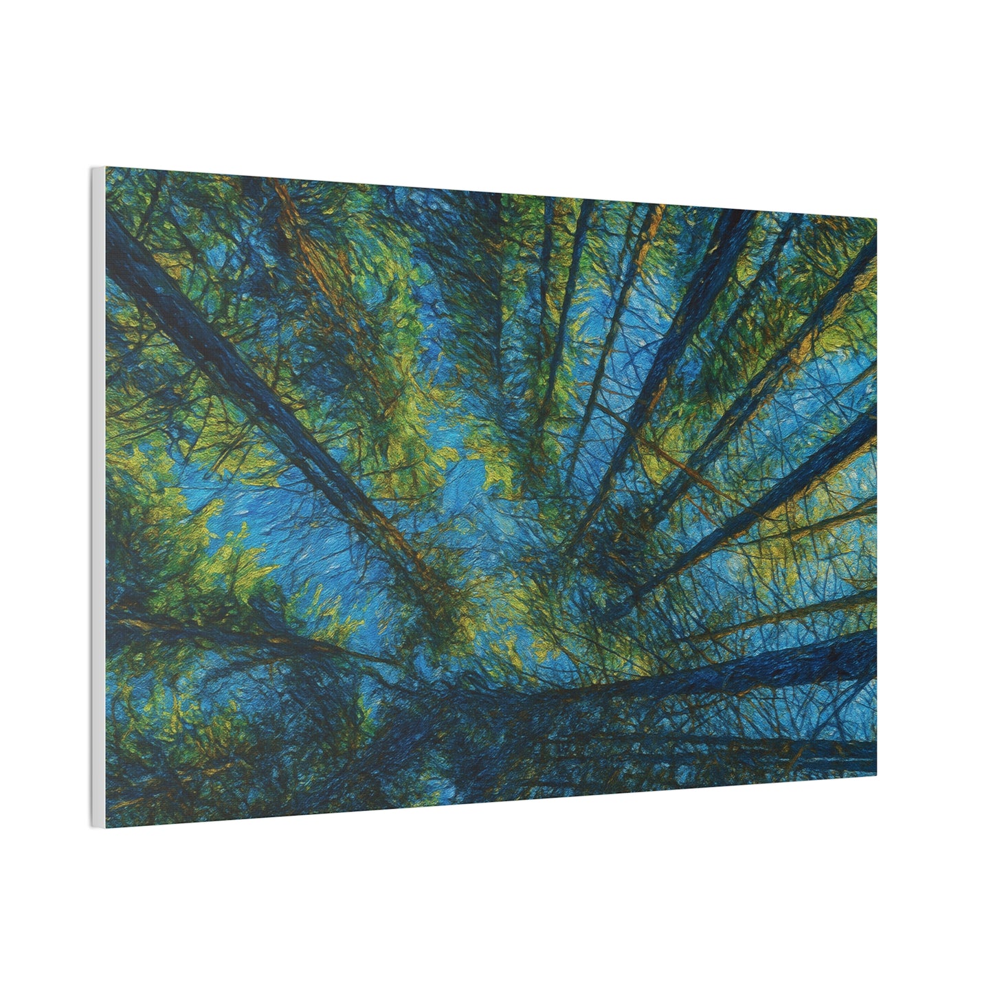 Forest Canopy Canvas Print – Upward View Trees Wall Art (Stretched Canvas 0.75")