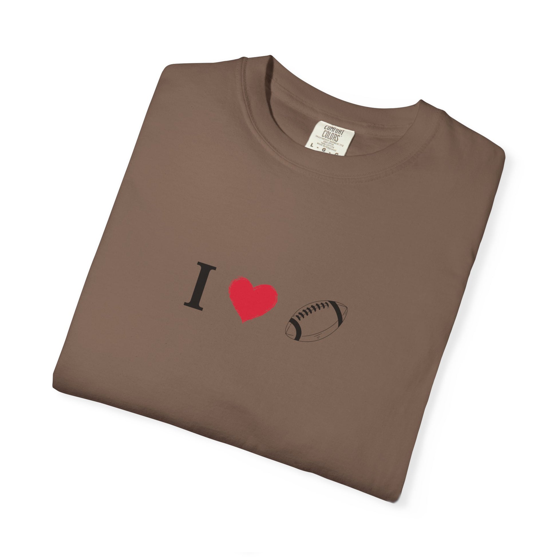 I Love Football T-Shirt - Unisex Cotton Tee, Fun Gift for Friends, Casual Style, Birthday Present, Summer Apparel - TRV