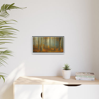 Autumn Forest Canvas Art, Framed Wall Decor, Rustic Home Decor, Nature Artwork, Gift for Nature Lovers - TRV