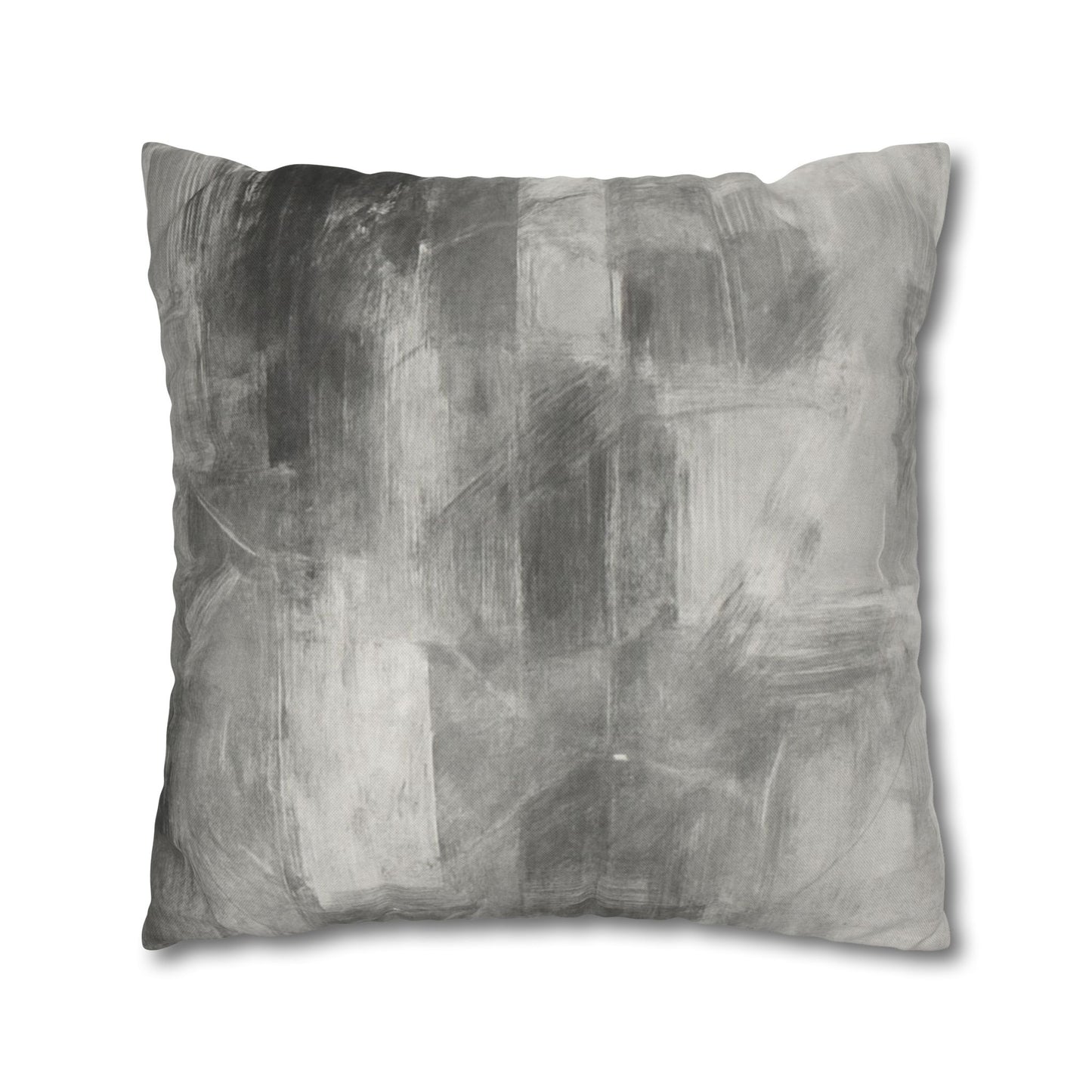 Watercolor Gray Decorative Pillowcase — Spun Polyester Square Throw Pillow Cover