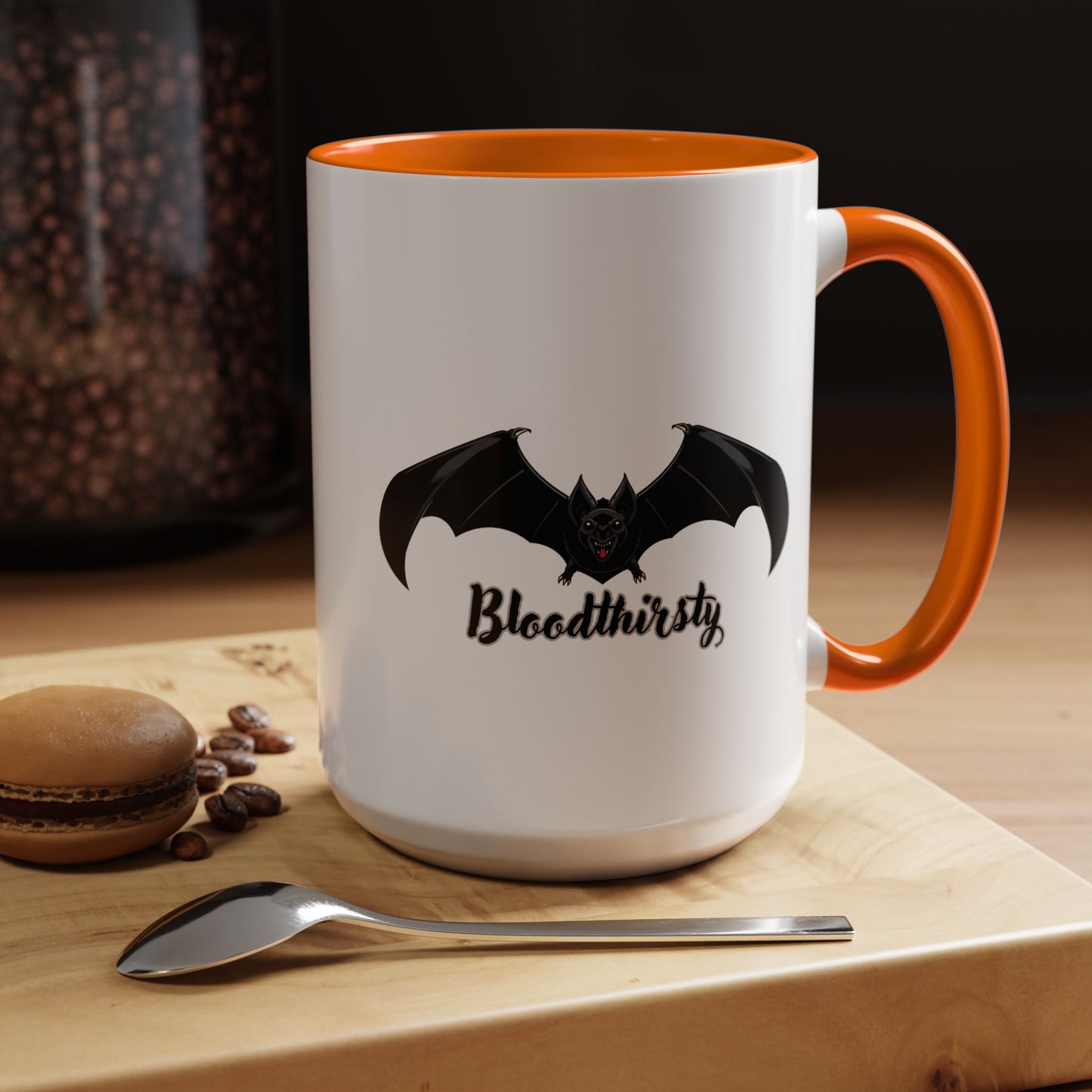 Bloodthirsty Bat Coffee Mug - Unique Halloween and Gothic Accents