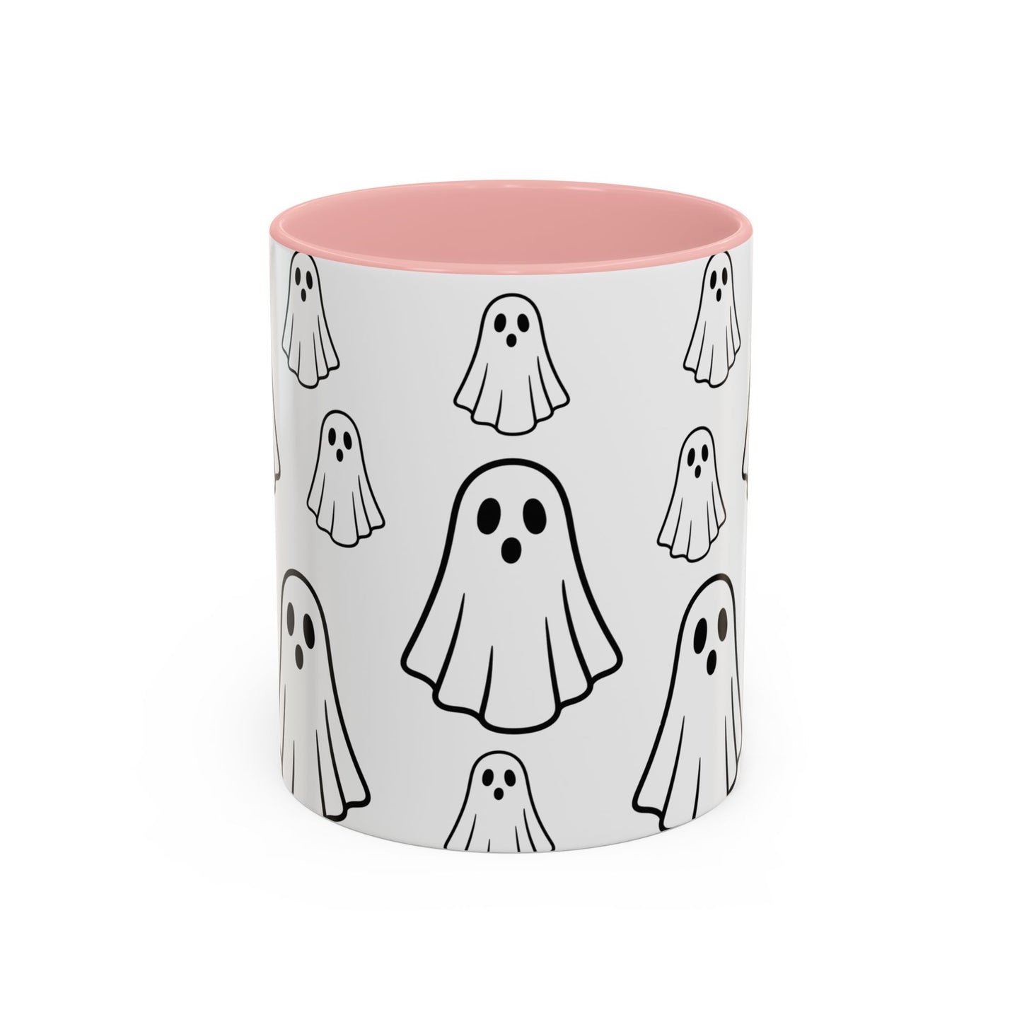 Cute Ghost Accent Coffee Mug, Halloween Mug, Spooky Drinkware, Gift for Ghost Lovers, Seasonal Decor, Unique Coffee Cup - TRV