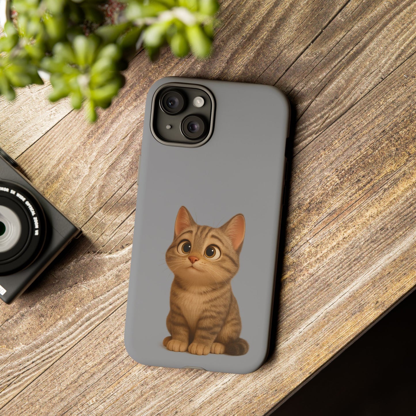 Cute Cat Phone Case, Kawaii Pet Accessory, Gift for Cat Lovers, Animal Phone Cover for Kids, Unique Kitty Design, Birthdays, Holidays - TRV