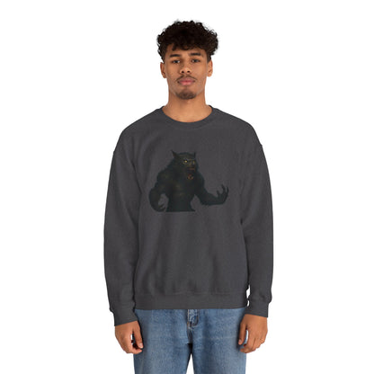 Fierce Werewolf Graphic Sweatshirt, Cozy Unisex Crewneck, Perfect for Casual Outfits, Halloween Apparel, Everyday Wear