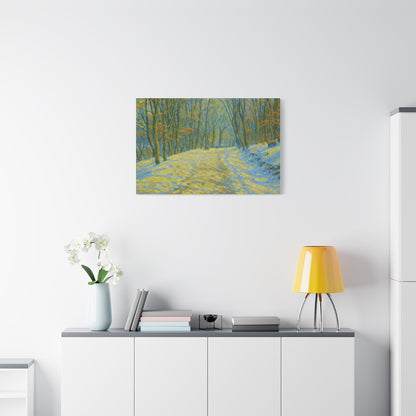 Wall Art Print, Winter Landscape Canvas Home Decor, Gift for Nature Lovers, Seasonal Artwork, Cozy Housewarming Decoration - TRV