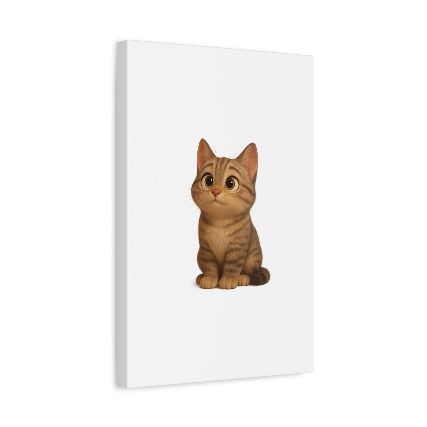Adorable Cat Canvas Art, Cute Cat Wall Decor, Pet Lover Gift, Nursery Wall Art, Animal Print, Modern Home Decor - TRV
