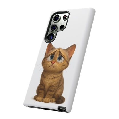 Cute Cat Phone Case, Funny Kitty Case, Animal Lover Gift, Cat Lover Accessory, Unique Cat Design Case, Pet Mom Gift - TRV